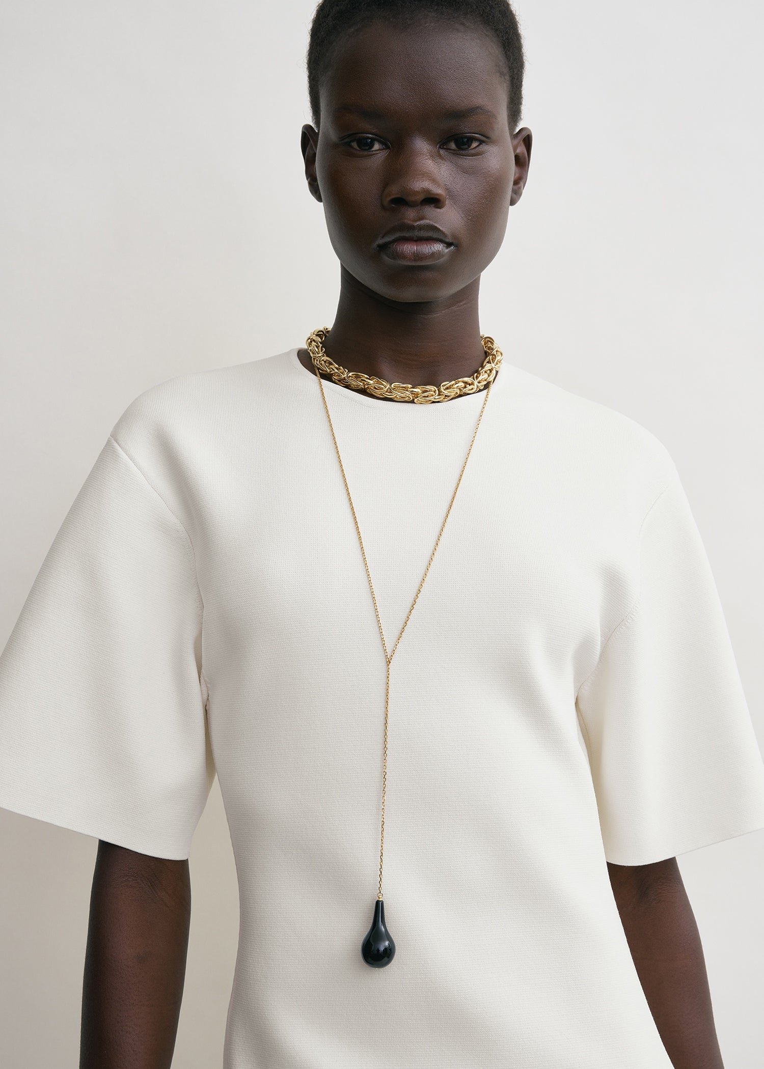 toteme white dress Slouch waist crinkled cream A standout piece from the Pre Spring collection Crinkled knit long-sleeve dress white