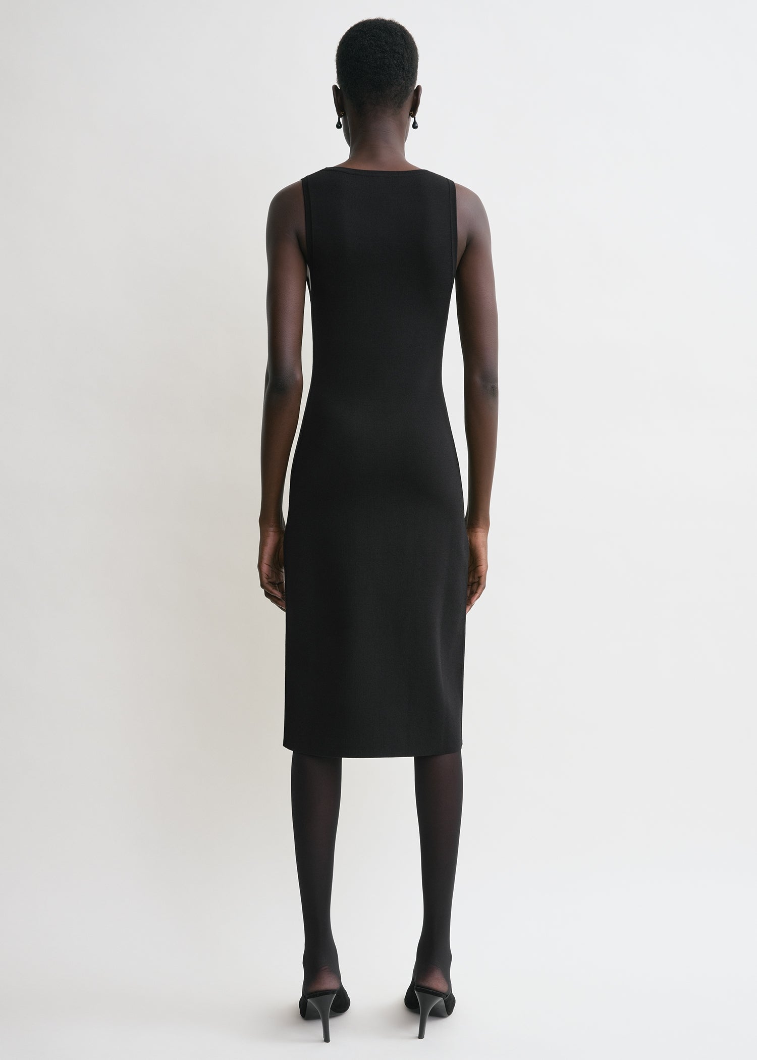 Short tank dress black