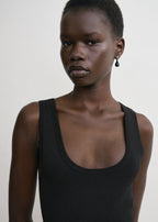 Short tank dress black