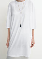 Relaxed tee dress white