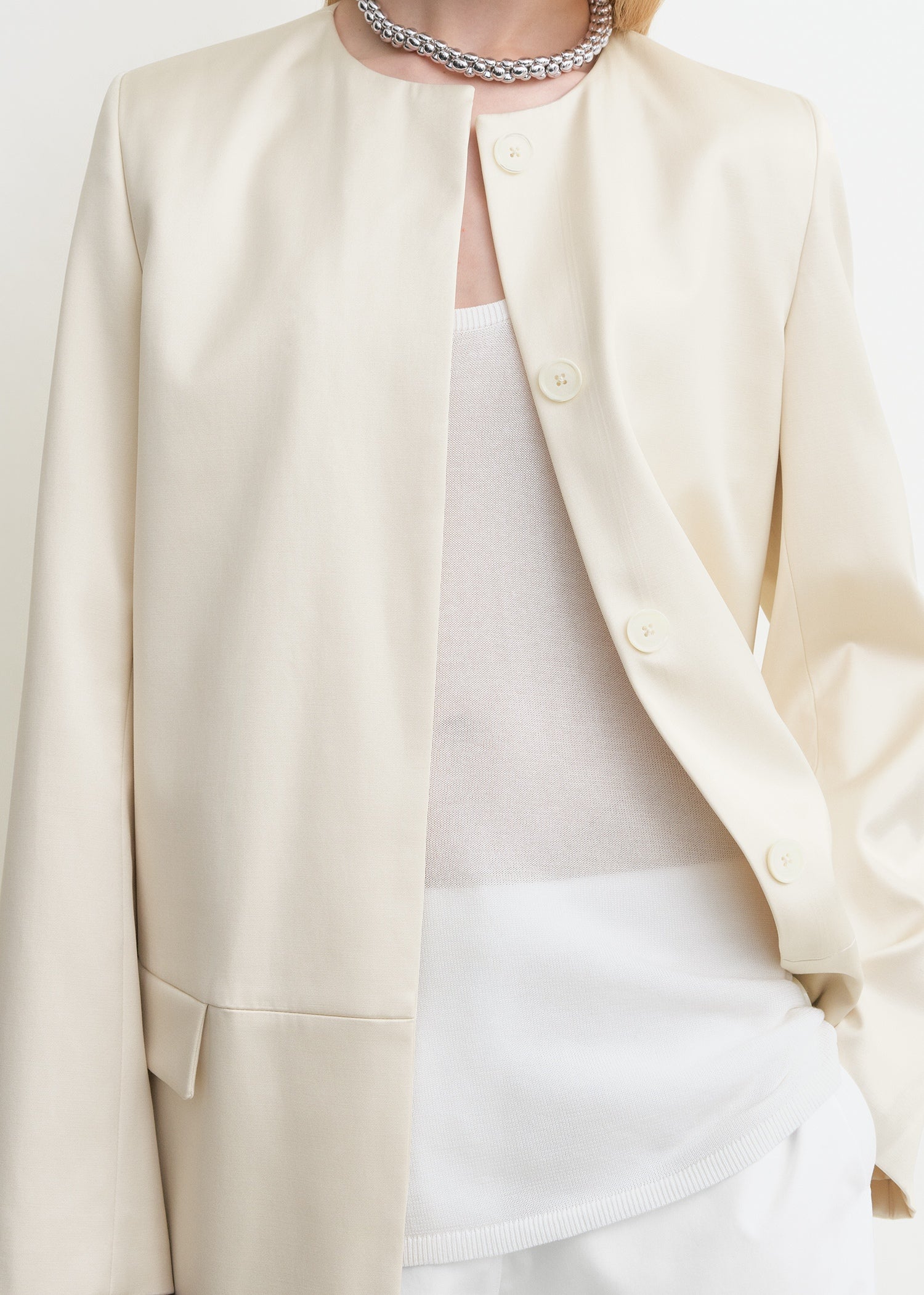 Chintz coat ecru