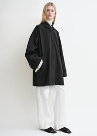 Oversized trench jacket black