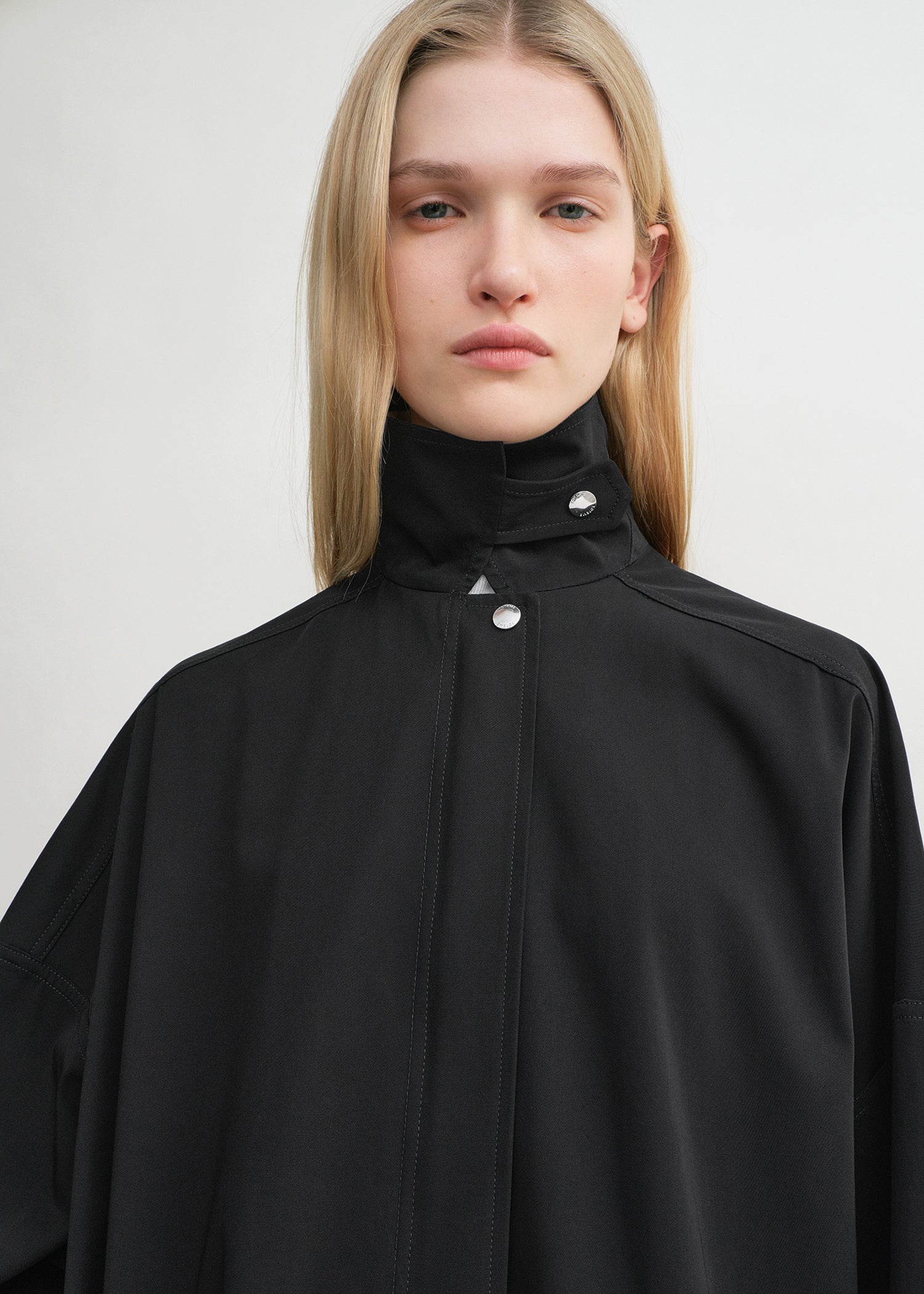 Oversized trench jacket black