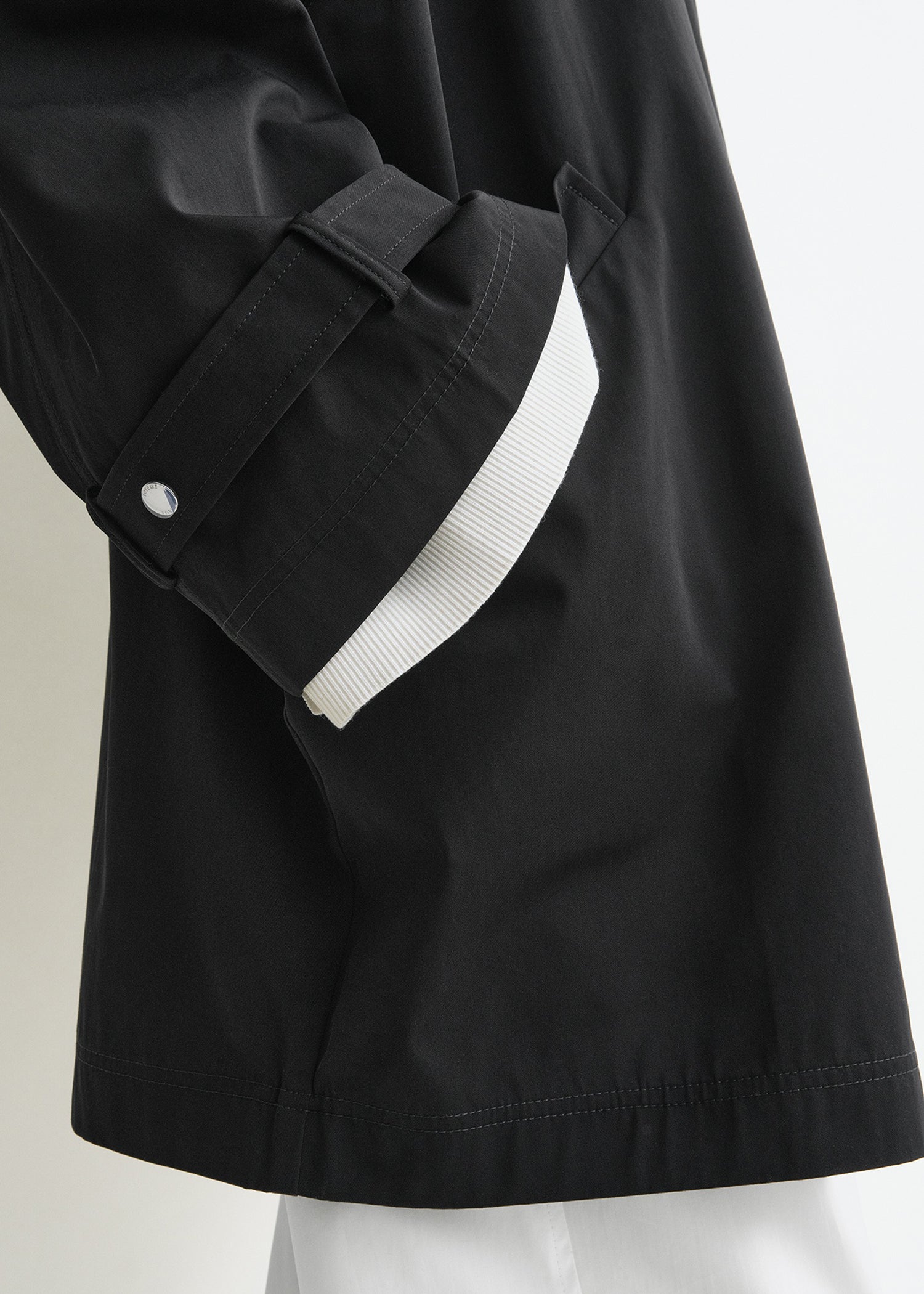 Oversized trench jacket black