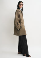 Oversized trench jacket hazel
