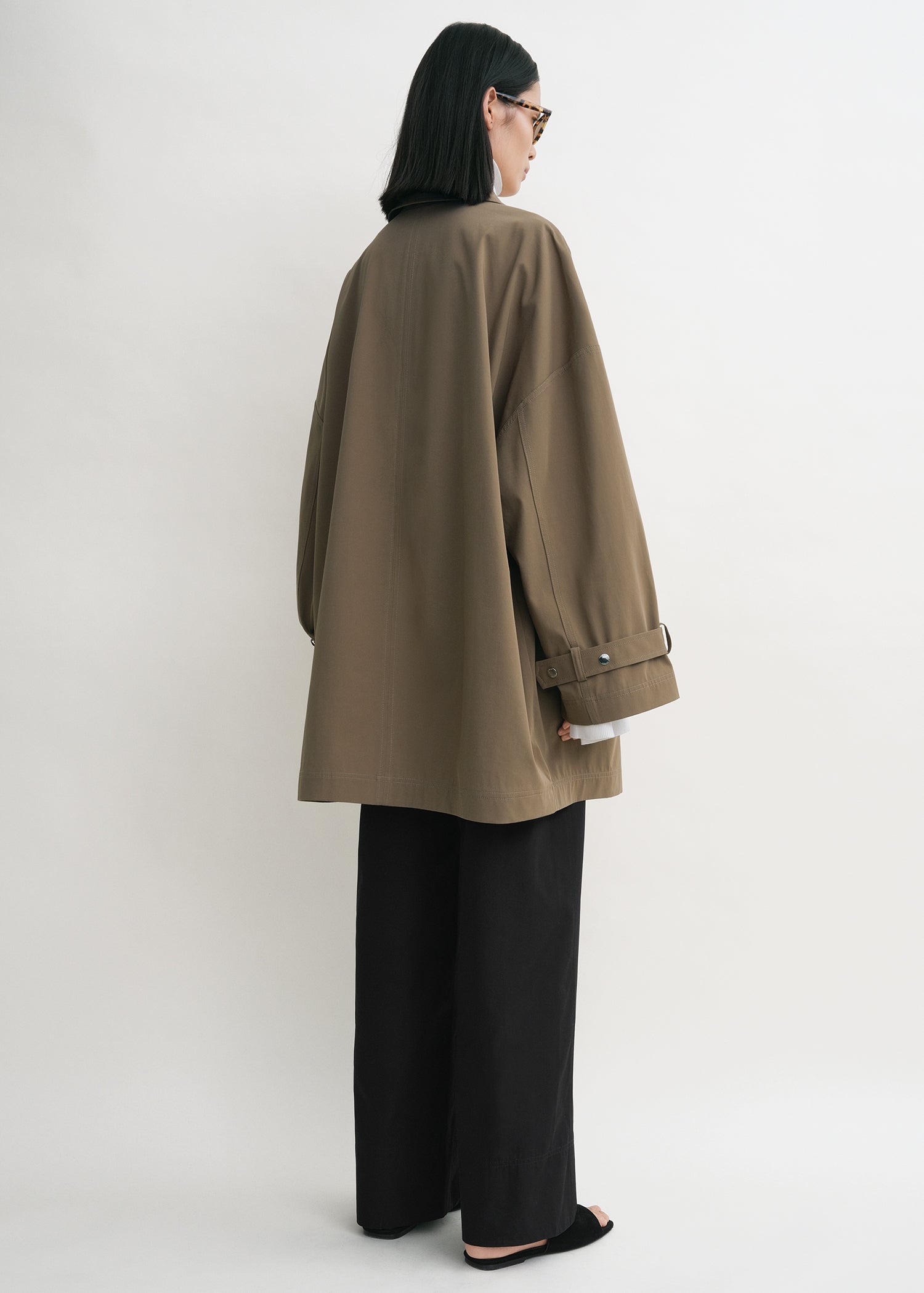 Oversized trench jacket hazel