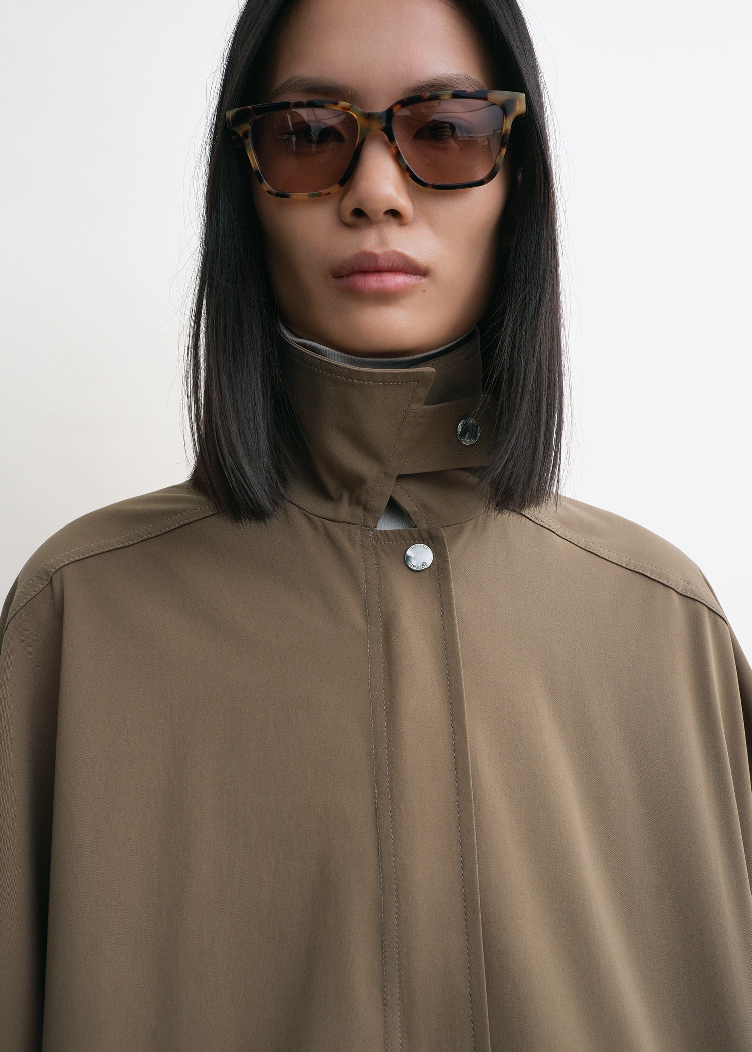Oversized trench jacket hazel