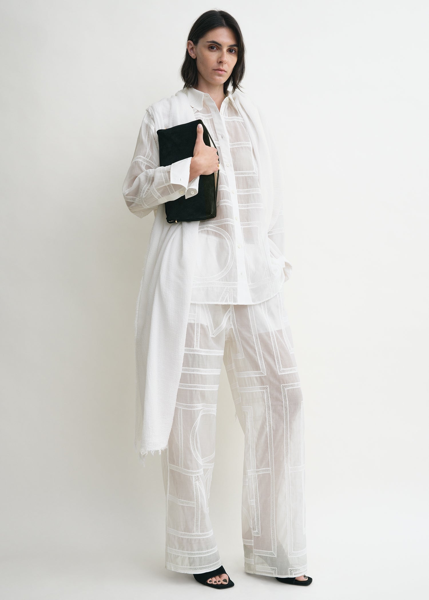 Classic crochet shirt white