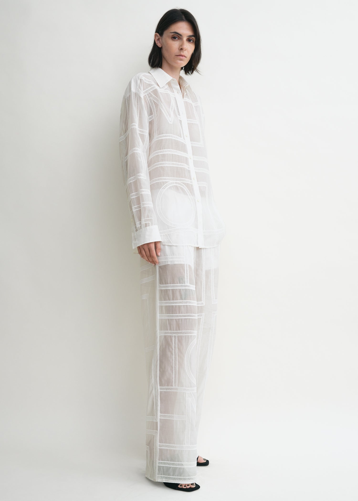Classic crochet shirt white