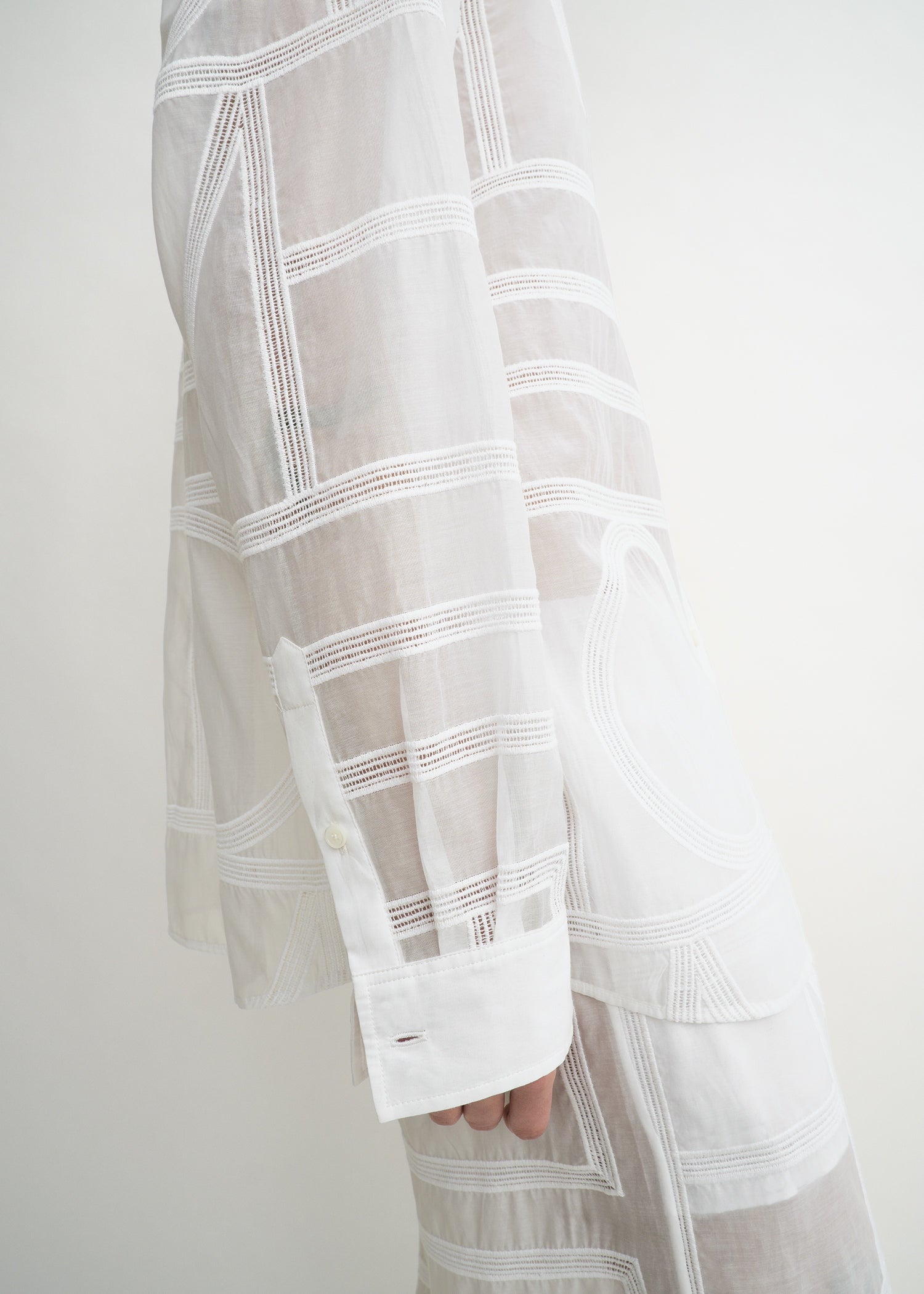 Classic crochet shirt white