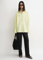 Raw raglan shirt straw