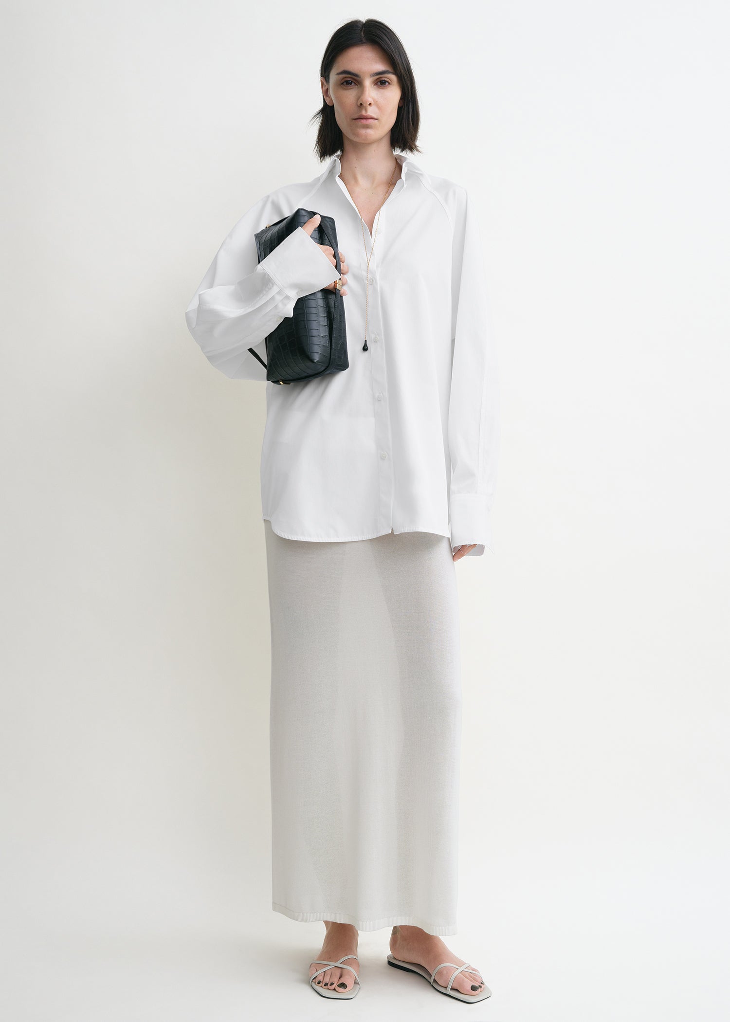 Raw raglan shirt white