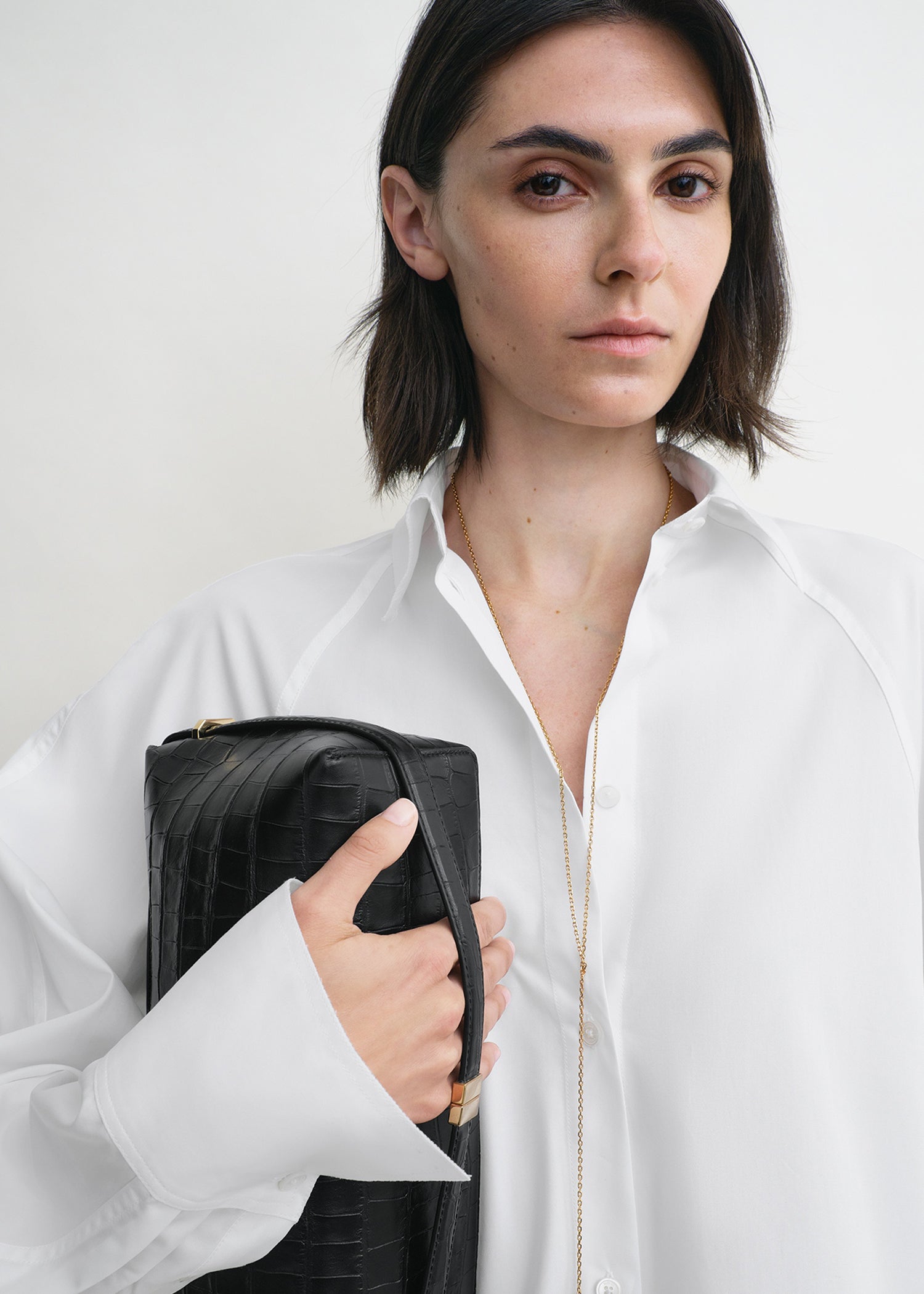 Raw raglan shirt white