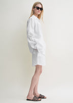 Double collar shirt white