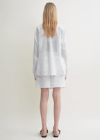 Double collar shirt white