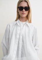 Double collar shirt white