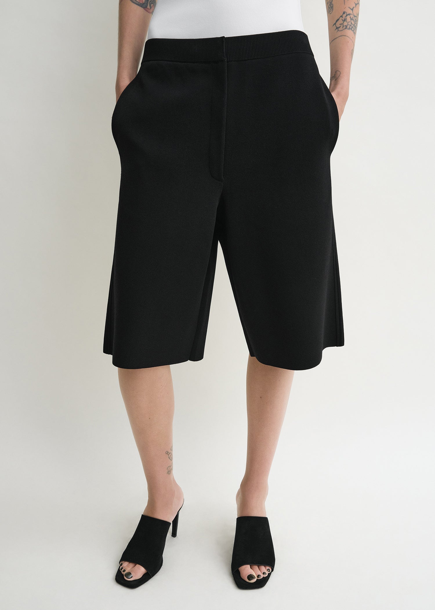 Knit shorts black