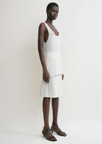 Short knit skirt white