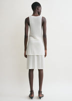 Short knit skirt white