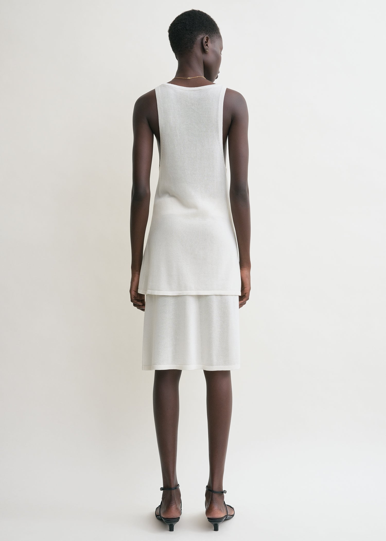 Short knit skirt white