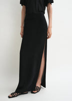 High slit skirt black