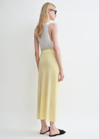 Long knit skirt straw
