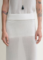 Long knit skirt white