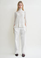 Twisted seam trousers white