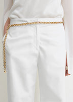 Twisted seam trousers white