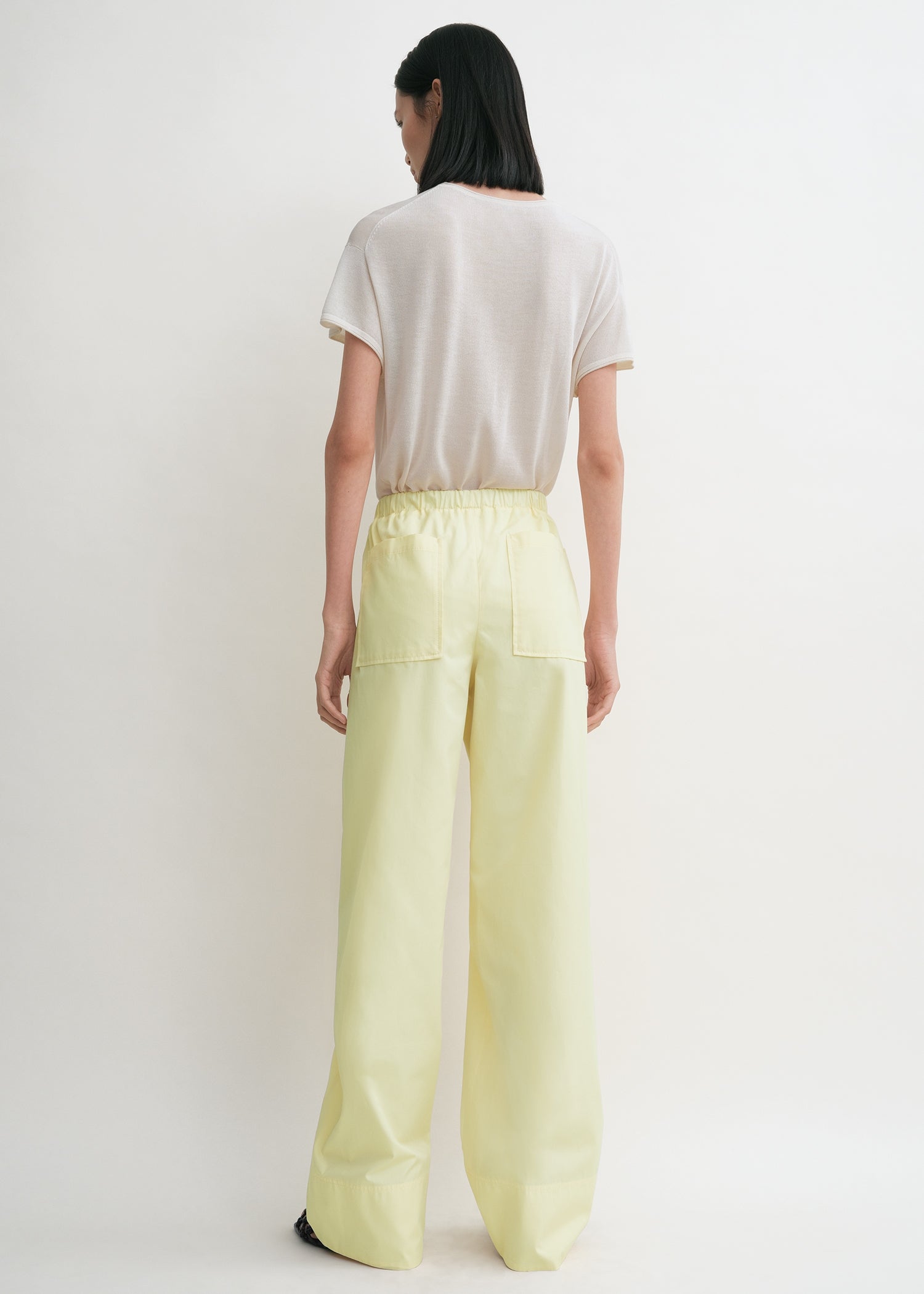 Twisted seam boxer trousers straw