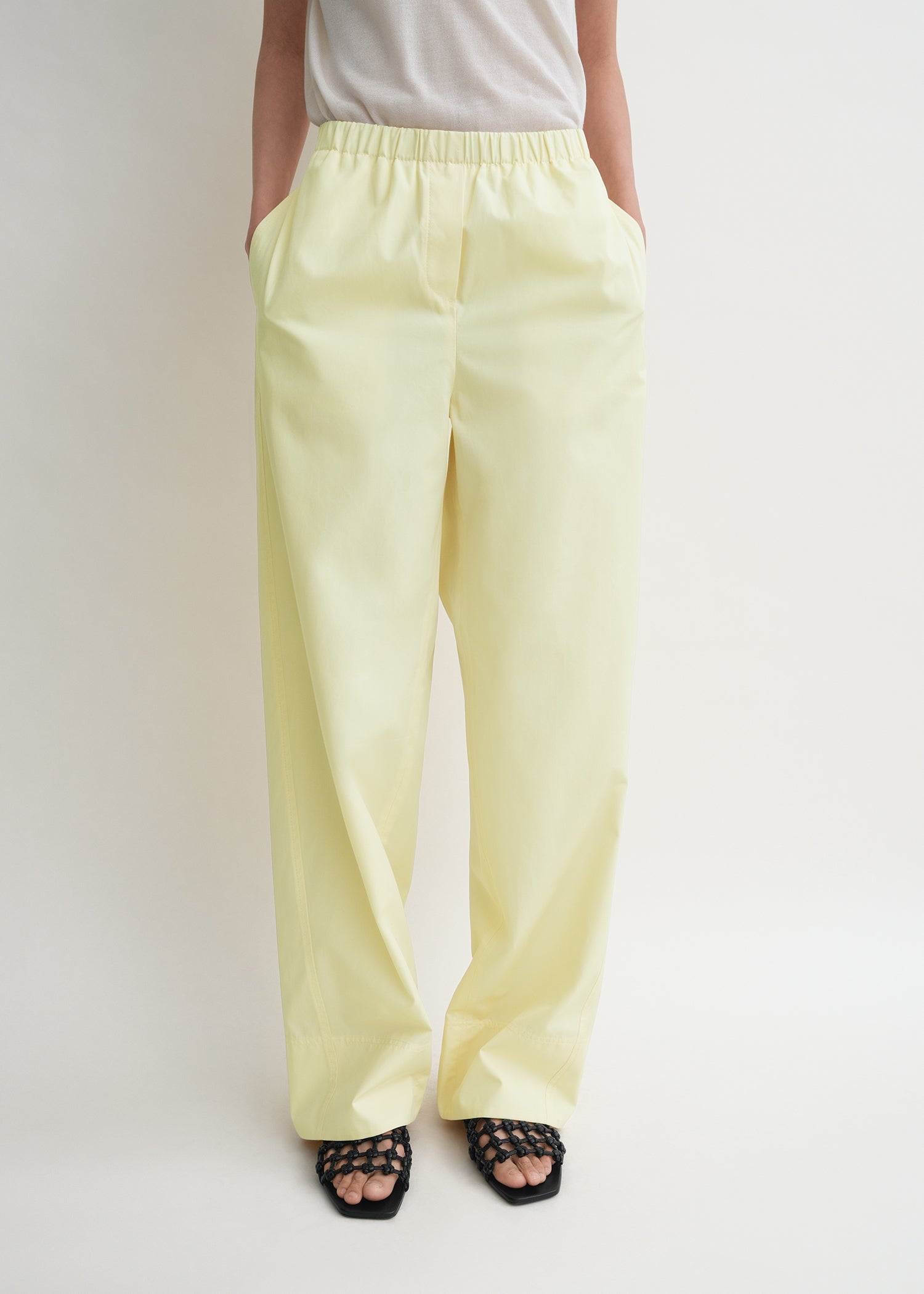 Twisted seam boxer trousers straw