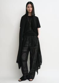 Monogram crochet pj bottoms black