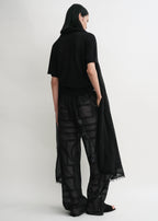 Monogram crochet pj bottoms black