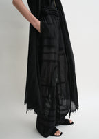 Monogram crochet pj bottoms black