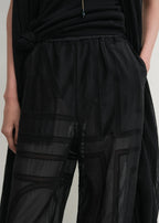 Monogram crochet pj bottoms black