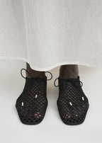 Crochet ballerinas black