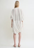 Drawstring dress off-white