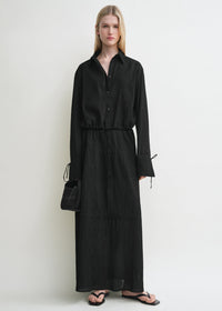 Drawstring shirt black