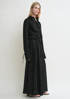 Drawstring shirt black