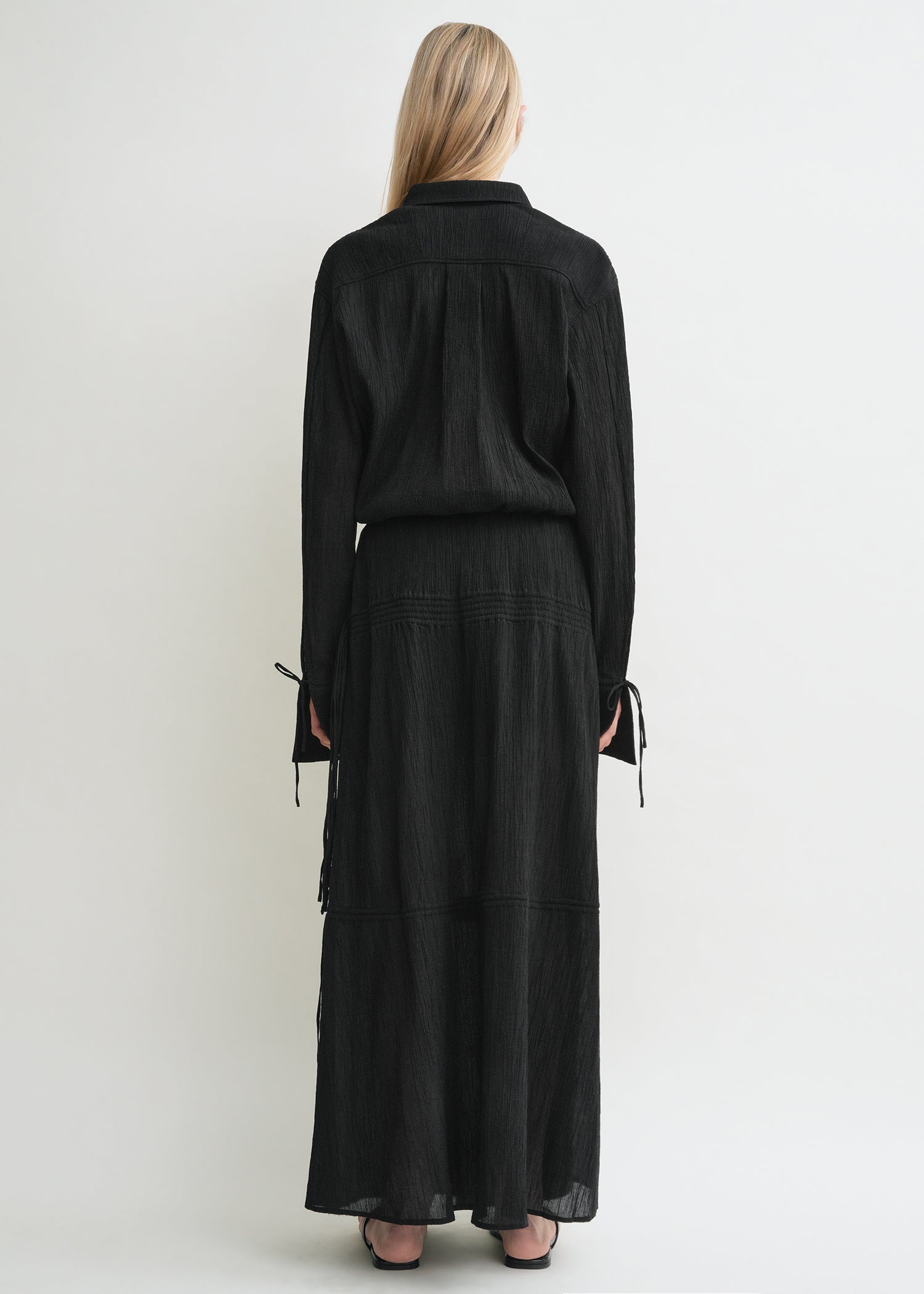 Drawstring shirt black
