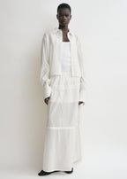 Drawstring shirt off-white