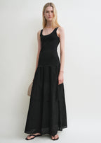 Drawstring skirt black