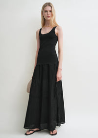 Drawstring skirt black