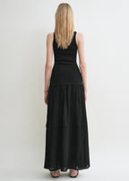Drawstring skirt black