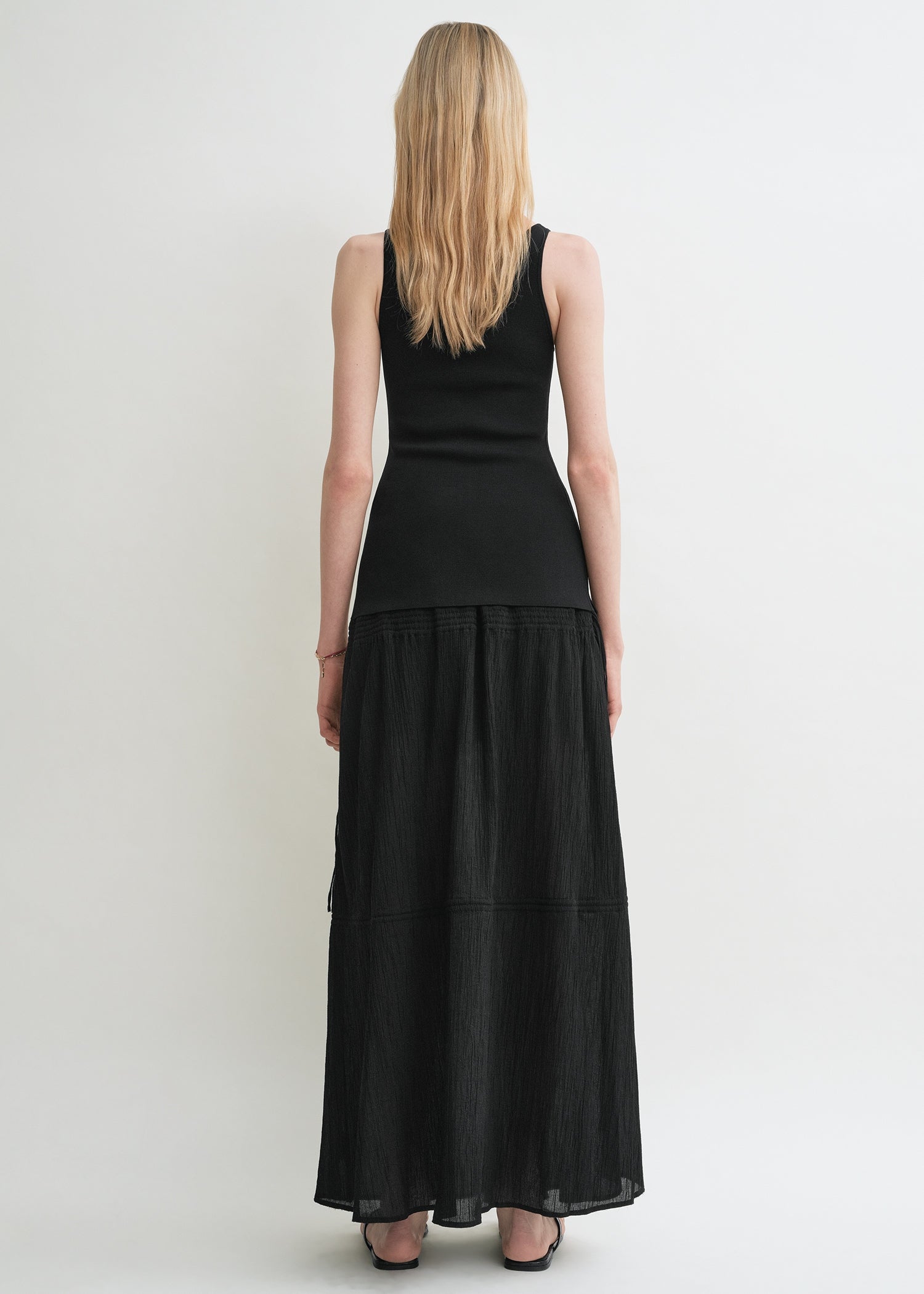 Drawstring skirt black
