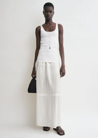 Drawstring skirt off-white