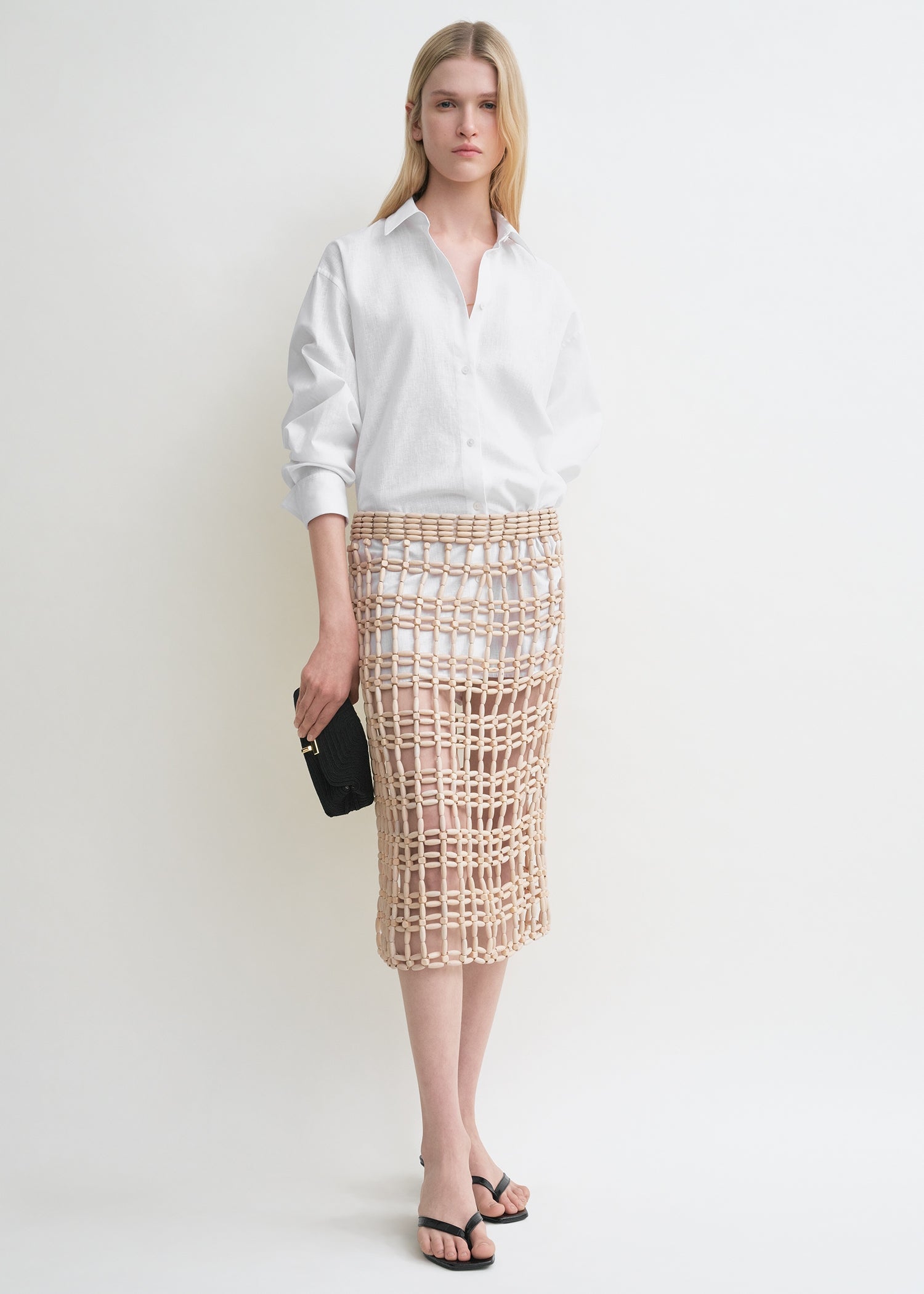Beaded skirt vanilla