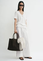 Beach tote dark brown