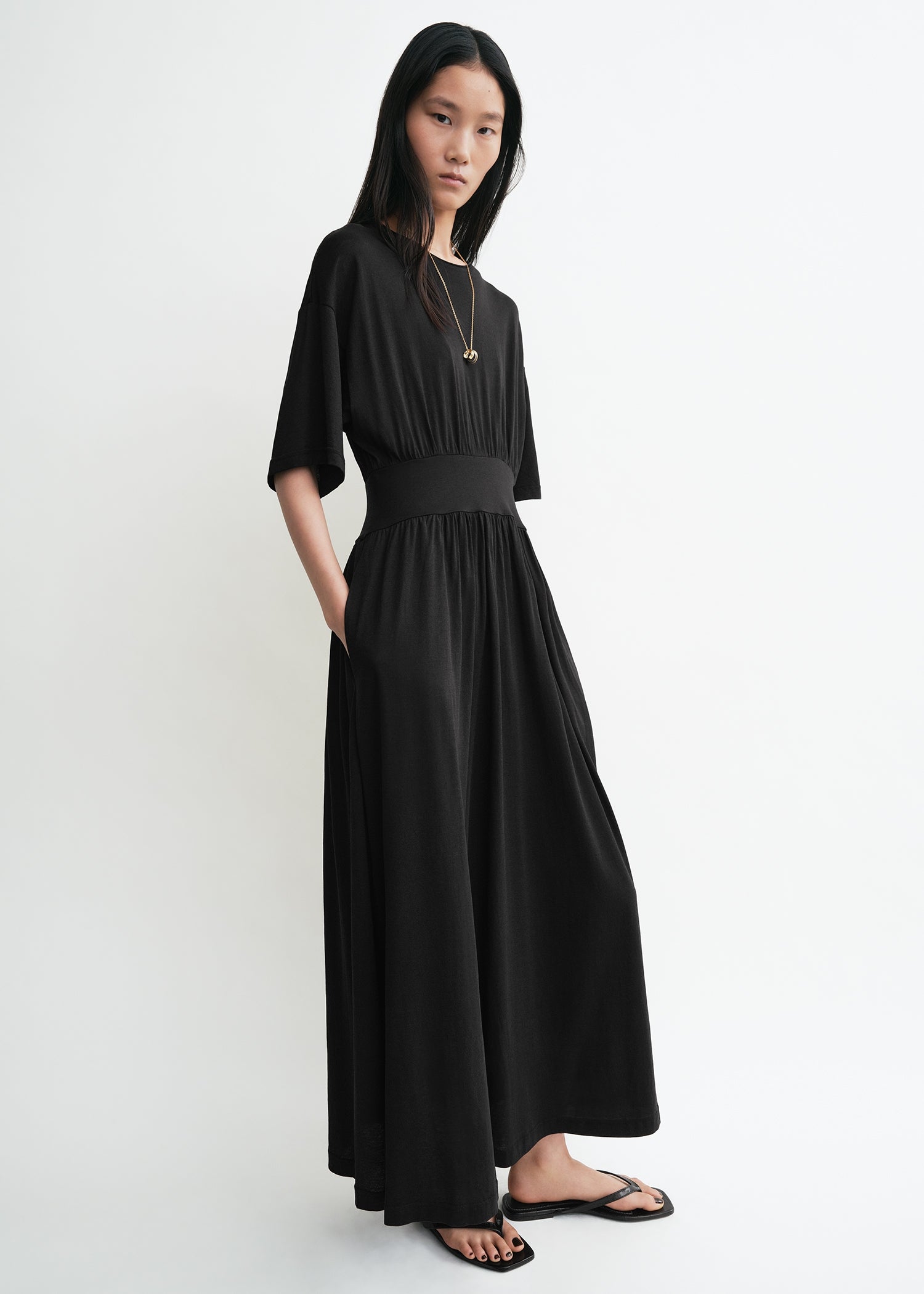 silk and cotton dresses FLARED COTTON SILK DRESS - STACIE FLINNER