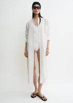 Striped summer tunic white/oyster